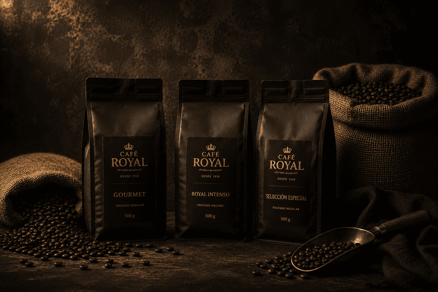 Café Royal en grano y molido para preparar en casa
